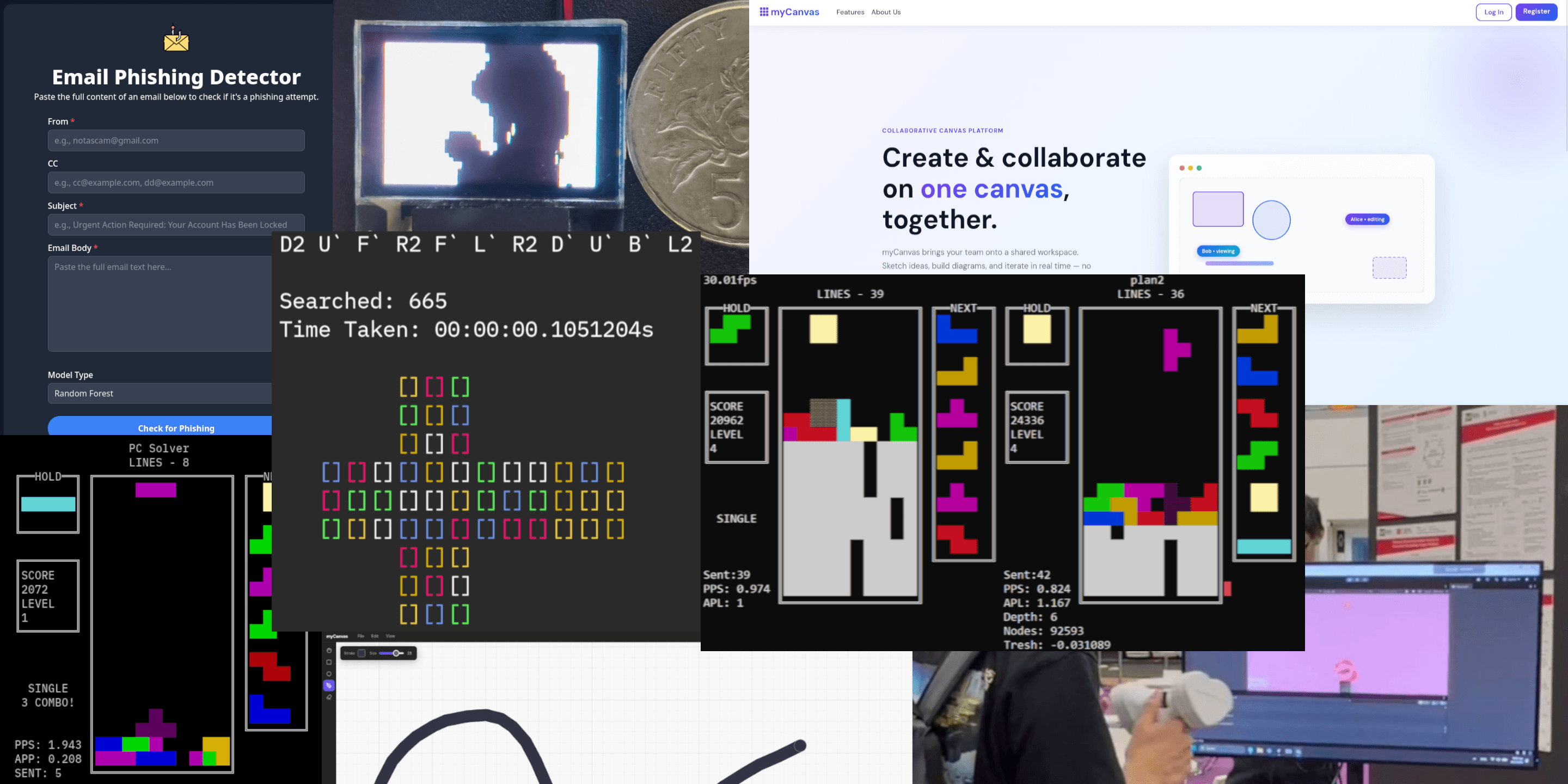 Banner showing collage of my projects